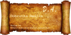 Dobrotka Amália névjegykártya