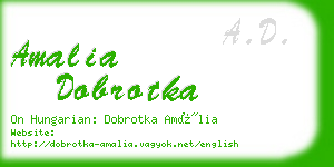 amalia dobrotka business card